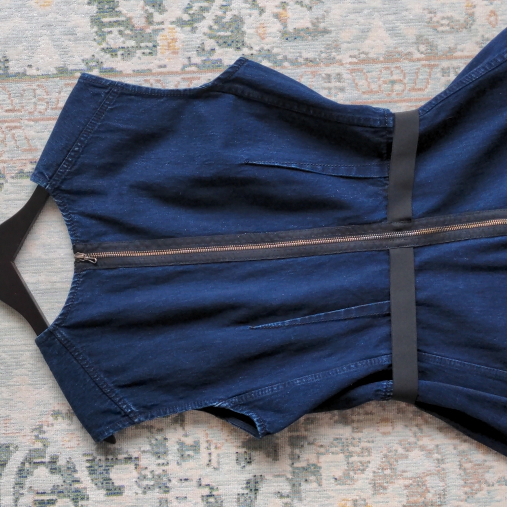 Lanvin/Acne Collab Denim Flare Dress Sz Fr 42 (XL) - Picture 8 of 12